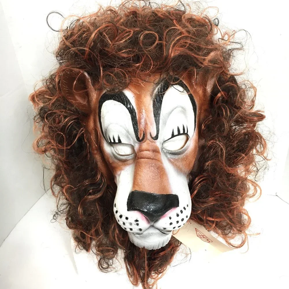 VTG Cesar Lion Head Rubber Latex Halloween Mask
